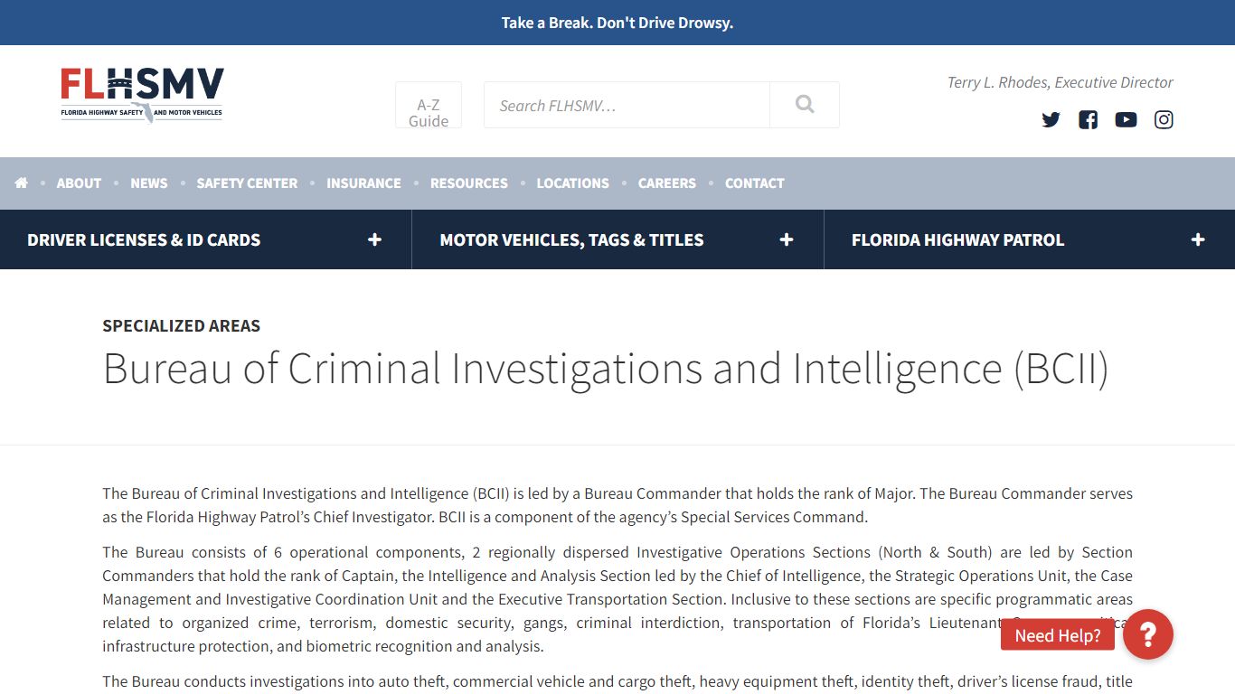 Bureau of Criminal Investigations and Intelligence (BCII)