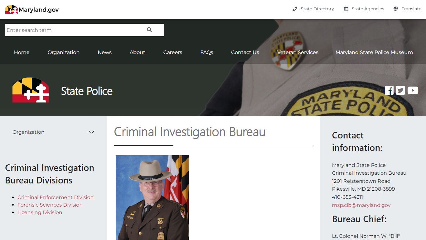 CriminalInvestigationBureau - Maryland State Police